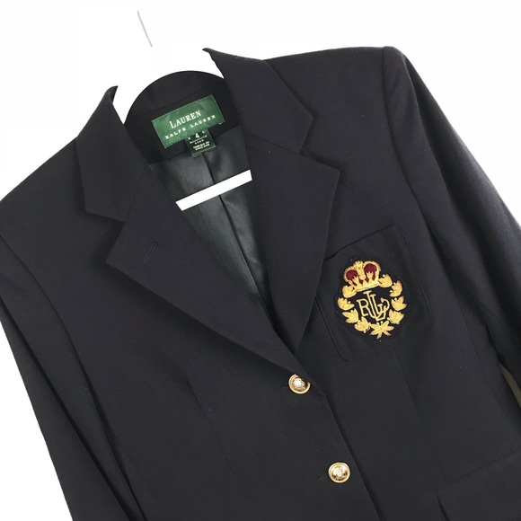 ralph lauren men's crested blazer